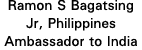 Ramon S Bagatsing Jr, Philippines Ambassador to India