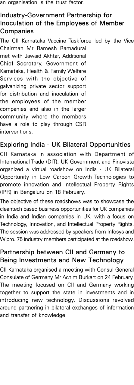 an organisation is the trust factor  Industry-Government Partnership for Inoculation of the Employees of Member Compa   