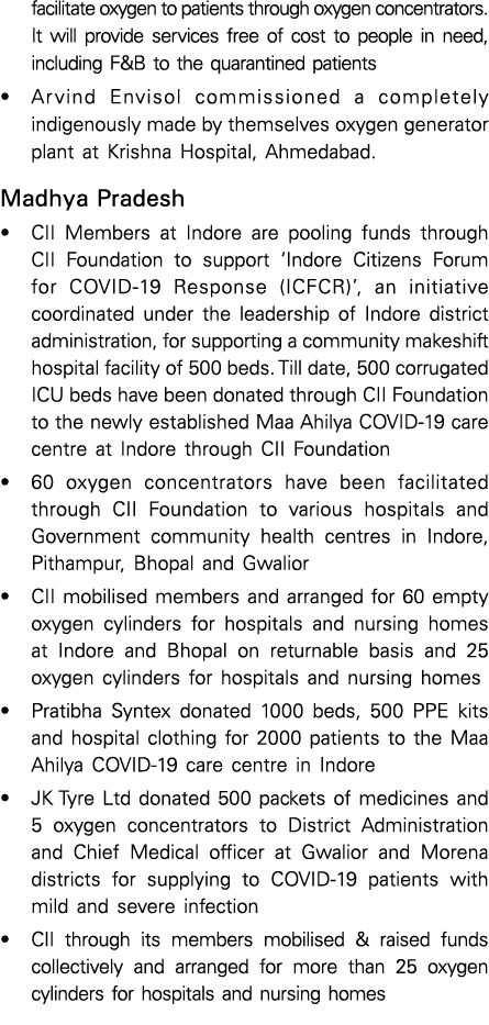 facilitate oxygen to patients through oxygen concentrators  It will provide services free of cost to people in need,    