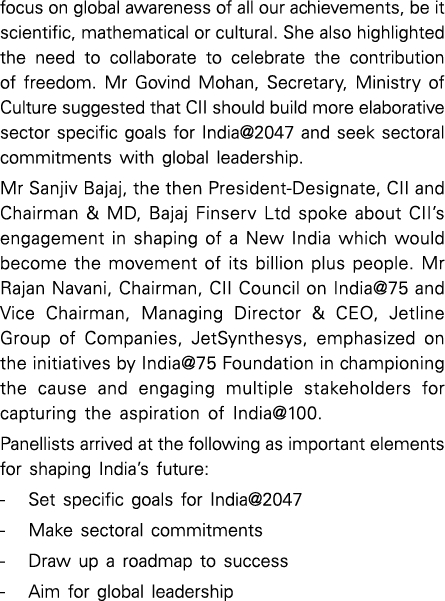 focus on global awareness of all our achievements, be it scientific, mathematical or cultural  She also highlighted t   