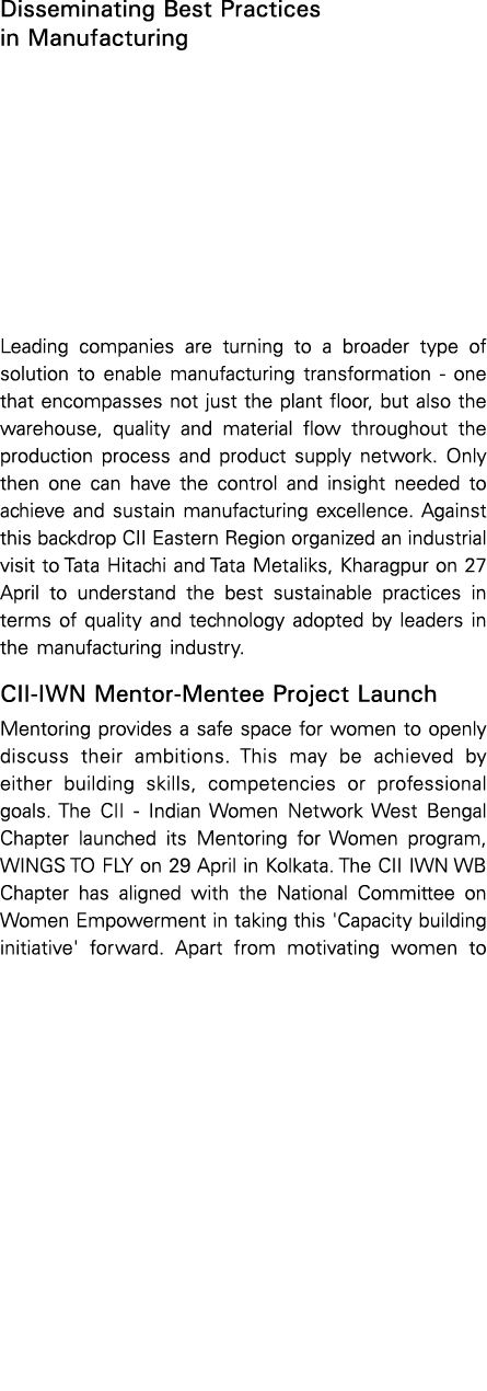 Disseminating Best Practices in Manufacturing Leading companies are turning to a broader type of solution to enable m   