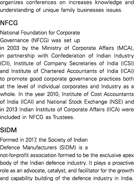 organizes conferences on increases knowledge and understanding of unique family businesses issues  NFCG National Foun   