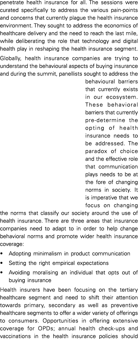penetrate health insurance for all  The sessions were curated specifically to address the various pain-points and con   