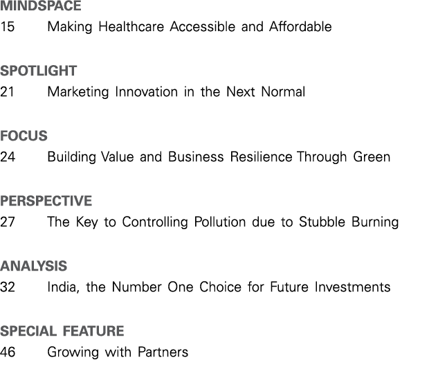 Mindspace 15 Making Healthcare Accessible and Affordable Spotlight 21 Marketing Innovation in the Next Normal Focus 2   