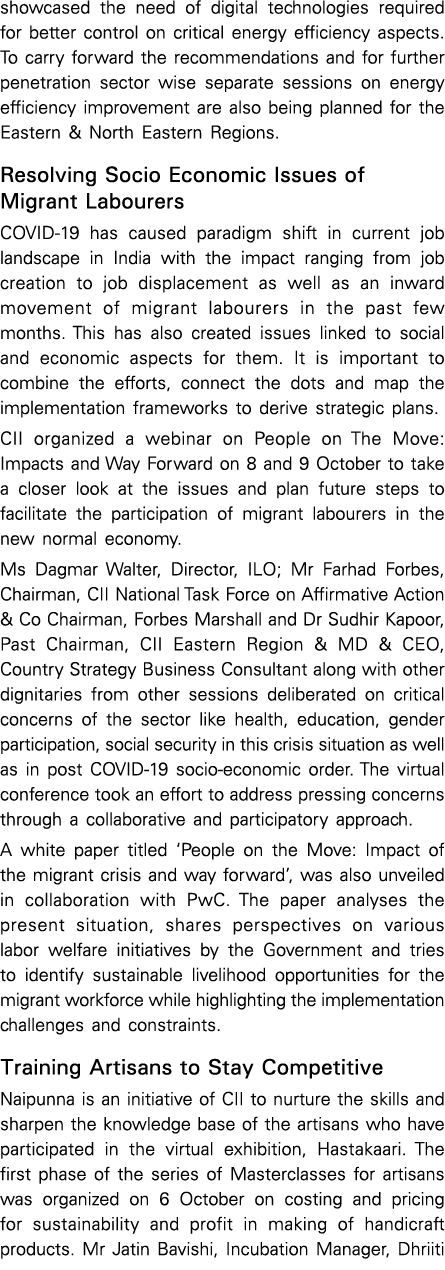 showcased the need of digital technologies required for better control on critical energy efficiency aspects  To carr   