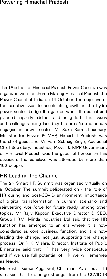 Powering Himachal Pradesh The 1st edition of Himachal Pradesh Power Conclave was organized with the theme Making Hima   