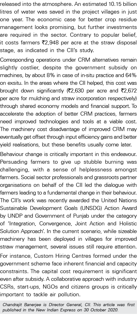 released into the atmosphere  An estimated 10 15 billion litres of water was saved in the project villages in just on   