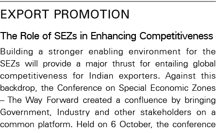 Export Promotion The Role of SEZs in Enhancing Competitiveness Building a stronger enabling environment for the SEZs    