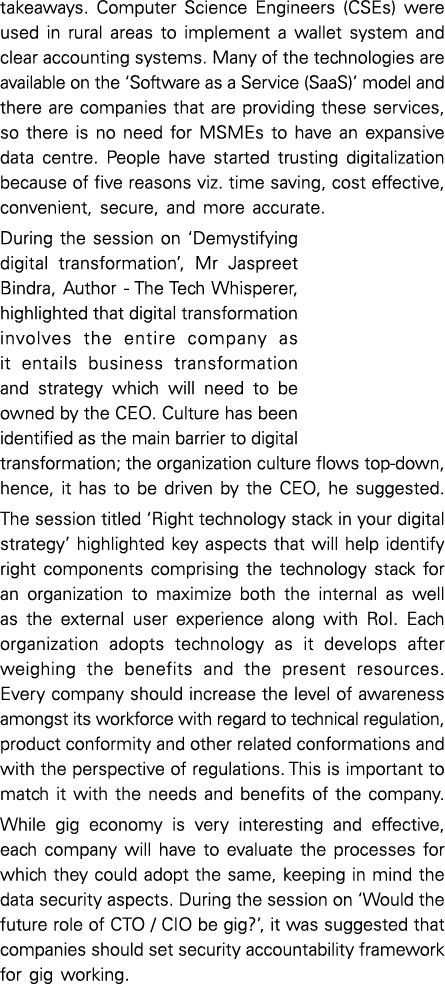 takeaways  Computer Science Engineers (CSEs) were used in rural areas to implement a wallet system and clear accounti   