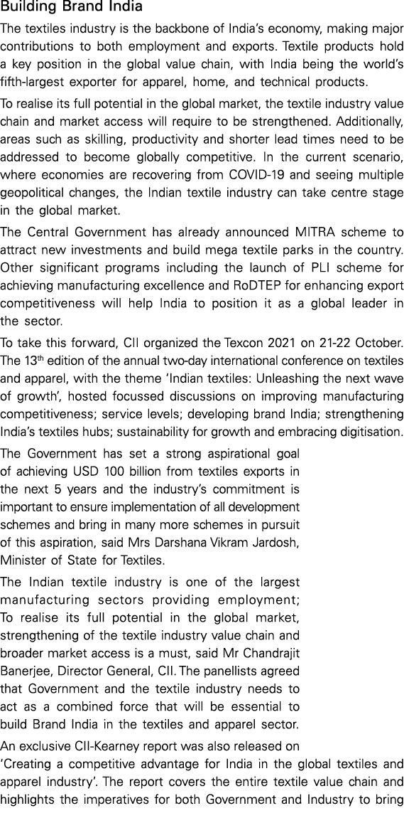 Building Brand India The textiles industry is the backbone of India s economy, making major contributions to both emp   