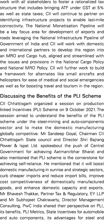 work with all stakeholders to foster a rationalized tax structure that includes bringing ATF under GST at 5% as well    