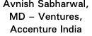 Avnish Sabharwal, MD   Ventures, Accenture India