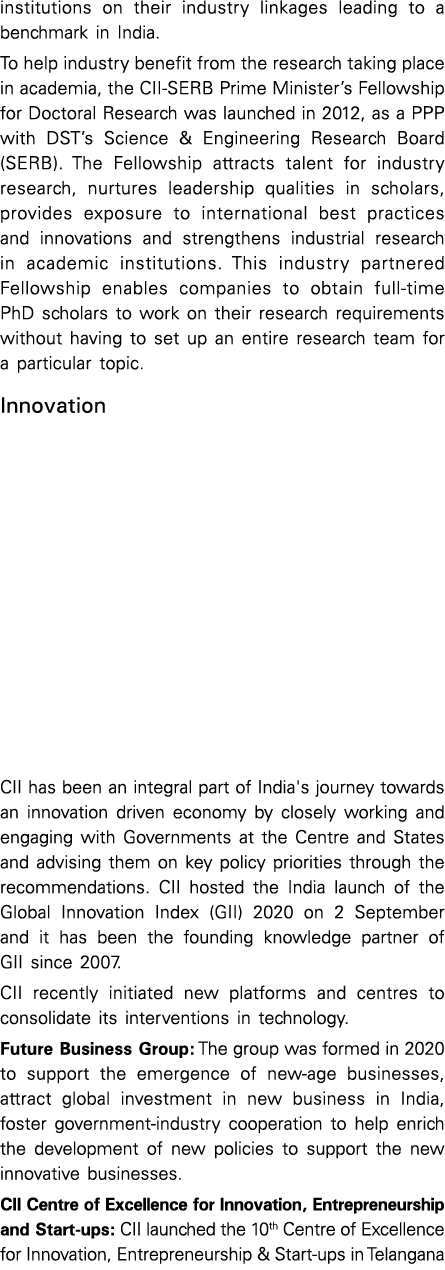 institutions on their industry linkages leading to a benchmark in India  To help industry benefit from the research t   
