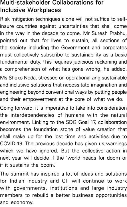 Multi-stakeholder Collaborations for Inclusive Workplaces Risk mitigation techniques alone will not suffice to self-i   
