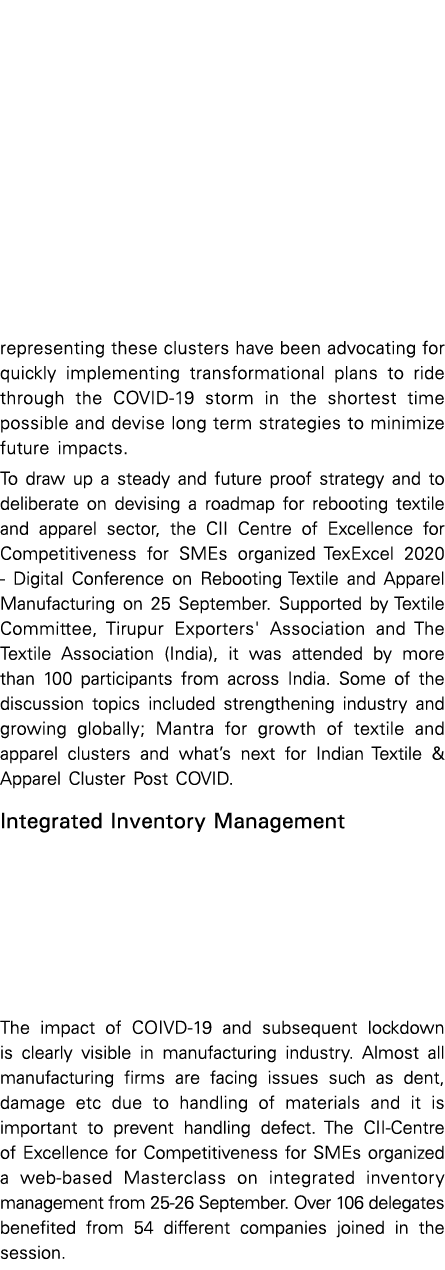 representing these clusters have been advocating for quickly implementing transformational plans to ride through the    