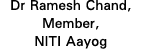 Dr Ramesh Chand, Member, NITI Aayog