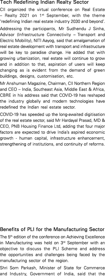 Tech Redefining Indian Realty Sector CII organized the virtual conference on Real Estate   Realty 2021 on 1st Septemb   