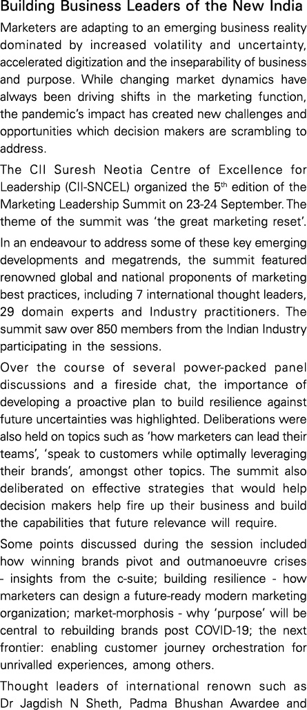 Building Business Leaders of the New India Marketers are adapting to an emerging business reality dominated by increa   